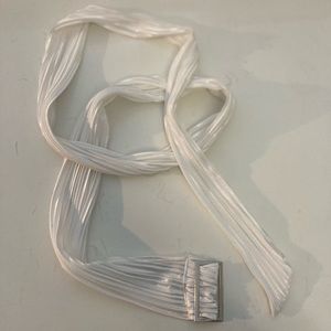 Satin White Tie Belt